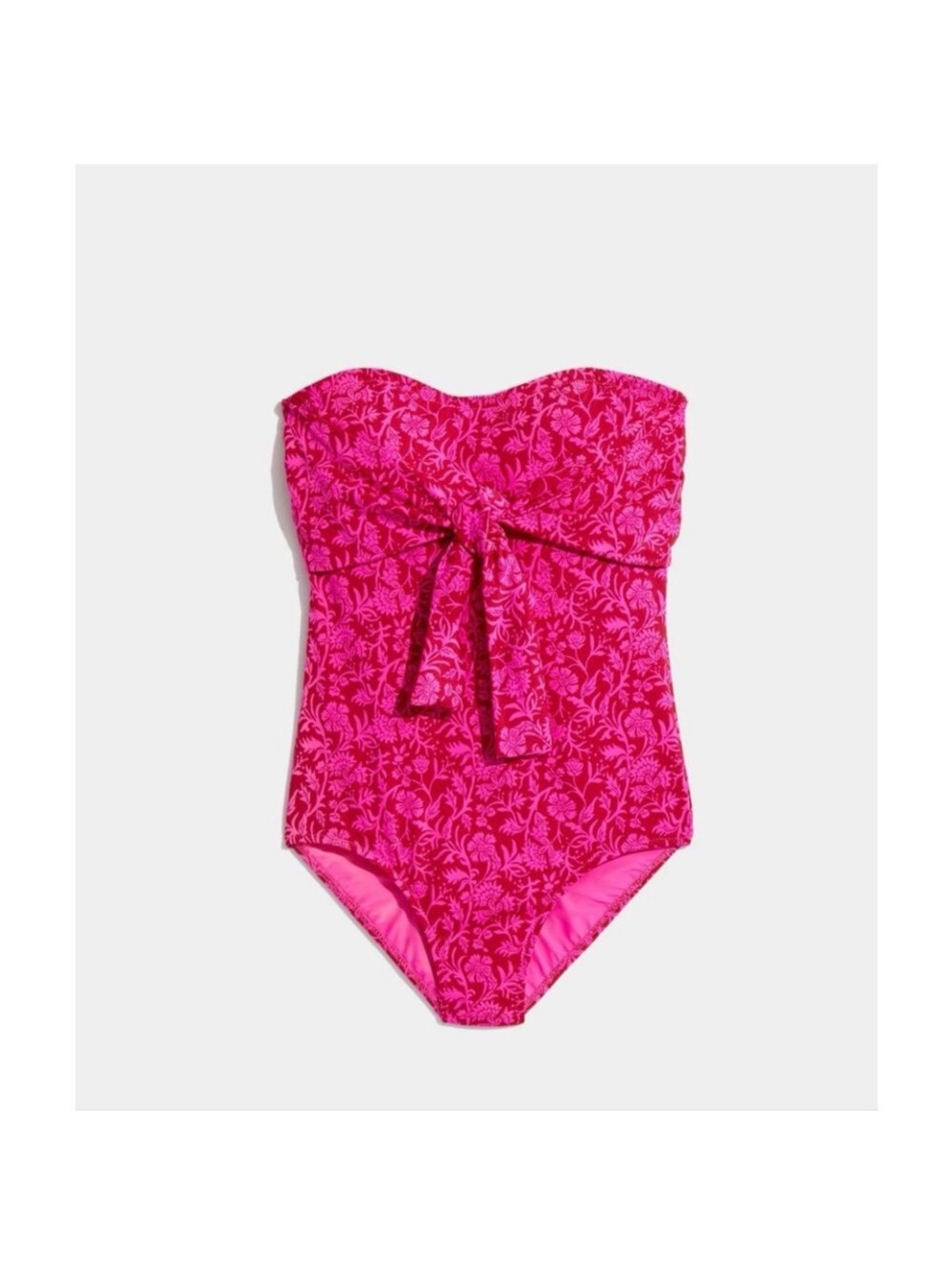 Vineyard Vines Winter Garden Strapless One-Piece Swimsuit with Front Tie